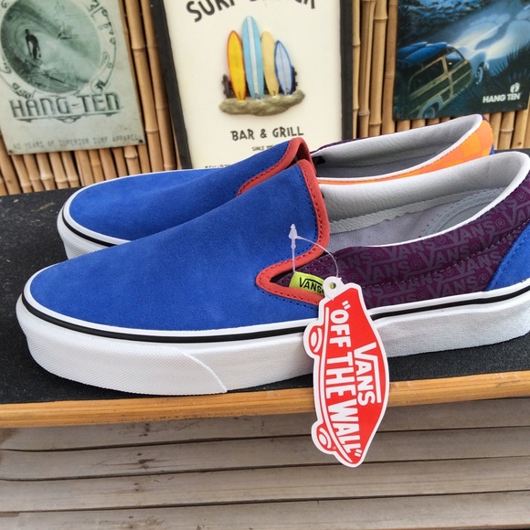 Vans Classic Slip On Mix & Match Suede Sneakers 8 50% Off - Picture 4 of 9